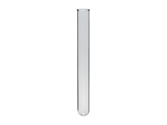 Rimmed borosilicate glass test tubes