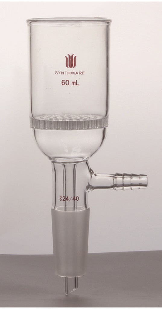Büchner funnel with inner joint and vacuum receiver